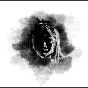 A shadowed face of a woman.